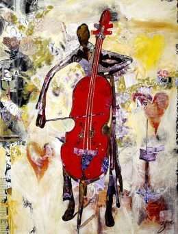Tranh in nghệ thuật đàn violon 4-4018