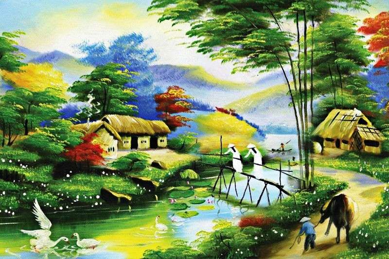 Về làng cổ Đường Lâm ngắm cảnh yên bình khiến lòng người xao xuyến  Đài  Phát thanh và Truyền hình Hà Nam