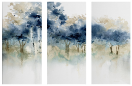 Tranh in canvas rừng cây 3 mảnh
