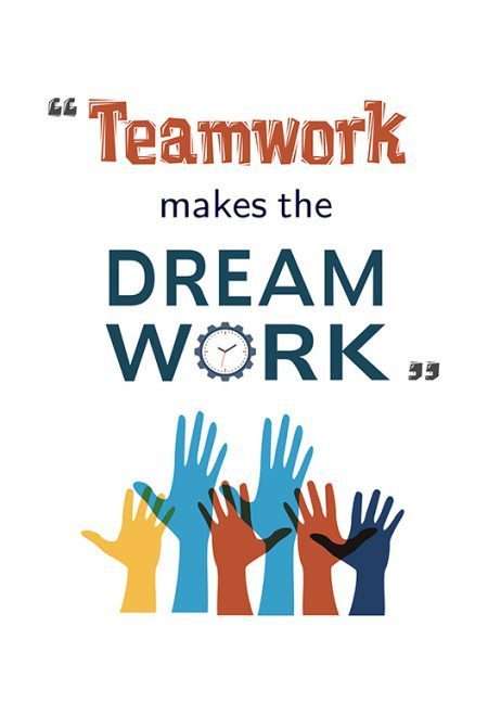 Tranh động lực Teamwork makes dream work 3-3125